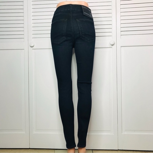 VERONICA BEARD Dark Indigo Lace-up Front Stretch Denim Size 25 - Picture 15 of 15